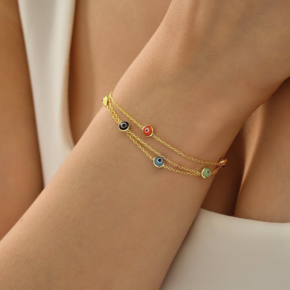 Personalized Birthstone Bracelet – Custom Initial Bracelet with Blue Opal